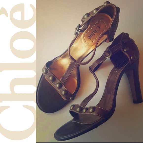 Chloe Shoes - Chloe Strap Studded Heels 👠